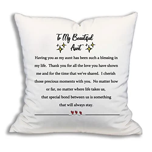 to My Aunt Throw Pillow Cover Cushion Cover Cushion Case Pillowcase Auntie