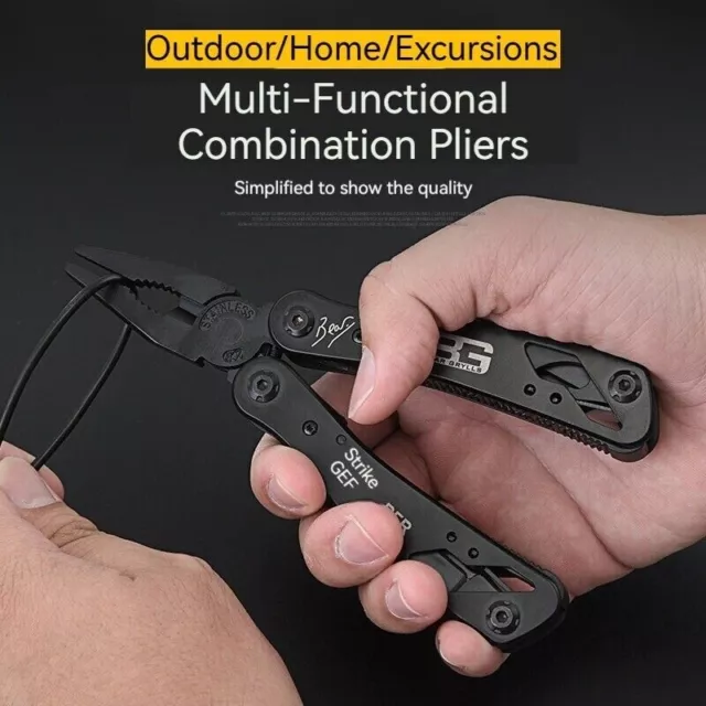 Outdoor Camping Tool Pliers Combination Foldable Multifunctional Knife Pliers AU 2