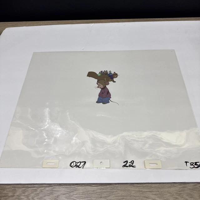 VINTAGE 1986 AN American Tail Don Bluth Animation Art Cel Tiger Fievel ...