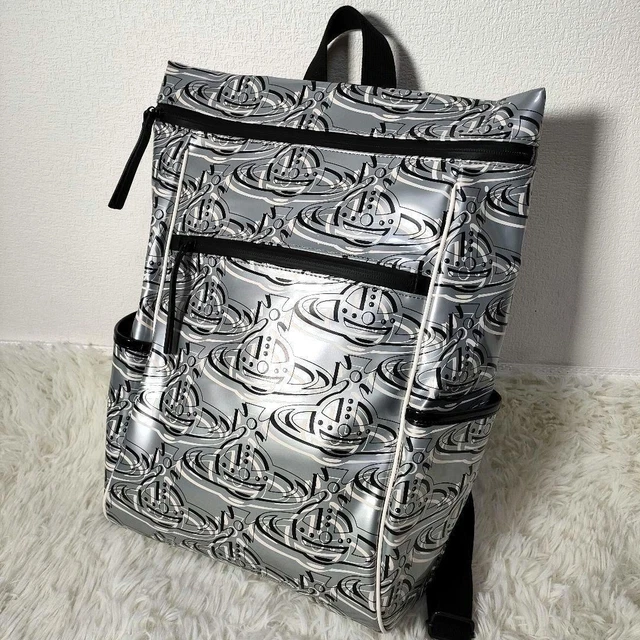 Vivienne Westwood Backpack ORB Repeat Orb Backpack Silver PVC From Japan