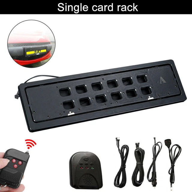 Hide-Away Flip Number Plate Holder Bracket Electric Stealth License Plate Frame