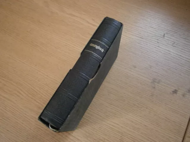 altes, antikes ev. Gesangsbuch im Schuber, Goldschnitt, Königreich Sachsen 1883