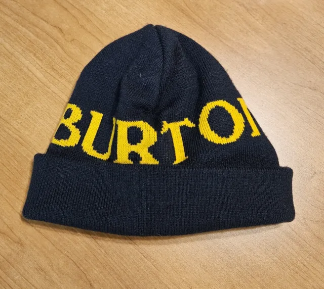 Burton Men’s Duxbury Navy Gold Beanie Acrylic Knit