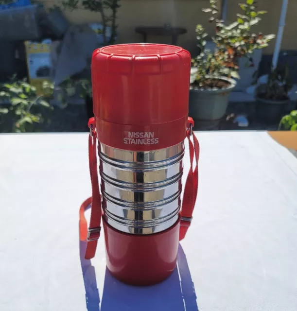 Original Vintage Nissan Stainless-Steel 1-Liter Travel Thermos Nippon  Sansko K.K