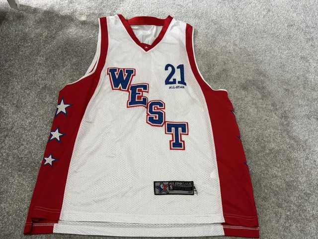 ReebokNBAユニフォームWEST ALL-STAR 21 GARNETT☆ Vintage Reebok Kevin Garnett 2004 NBA WEST ALL STAR #21