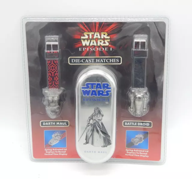 HOPE STAR WARS Episode 1 Darth Maul & Battle Droid Armbanduhr / Die Cast Watches