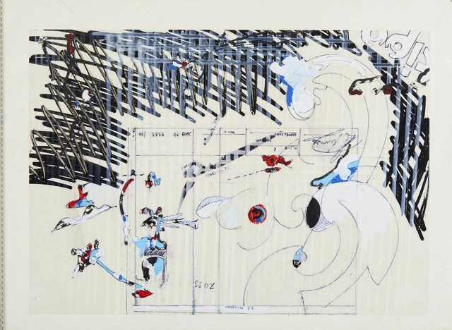 VITTORIO ORSENIGO TECNICA mista su carta 40x30 cm 1986 EUR 130,00