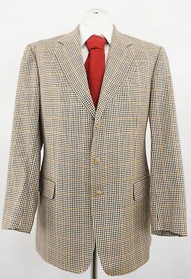 DAKS DAKS Firma Giacca Gr.25 Grigio a Quadri Monopetto 2-Knopf Panno con Seta C280 