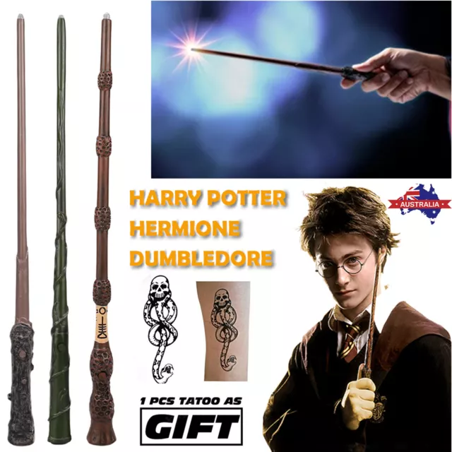 Harry Potter Magic LED Wand Hermione Dumbledore Cosplay Toy Wizard Customs Book