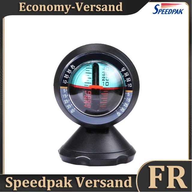 CAR INCLINOMETER LEVEL Tilt Gauge Indicator Slope Meter Gradient ...
