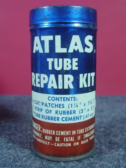 Garage Fresh! ATLAS TUBE REPAIR KIT - Newark, New Jersey - TIRE PATCH TIN CAN