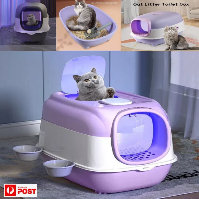 Pet Toilet Odour Control Basin UVC Sterilization Fully Enclosed Cat Litter Box