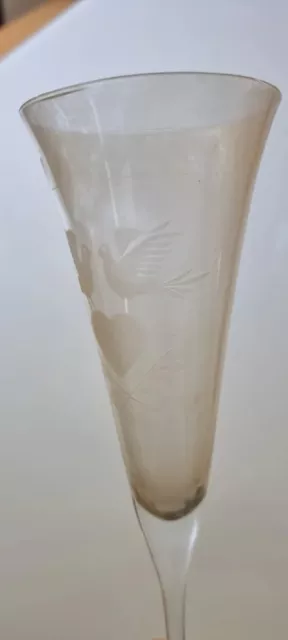 Antique Crystal champagne glasses. Vintage verres cristal à champagne. 3