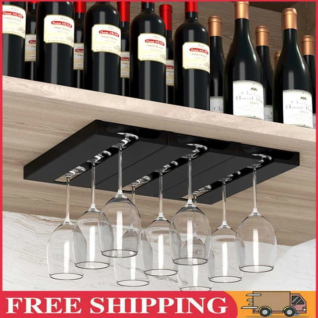 Estante de copa de vino BIOSA debajo del armario, soporte de copa de vino estantería debajo de d