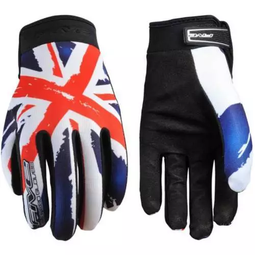 Guanti Five Planet Estivi Traspiranti Moto Scooter Union Jack