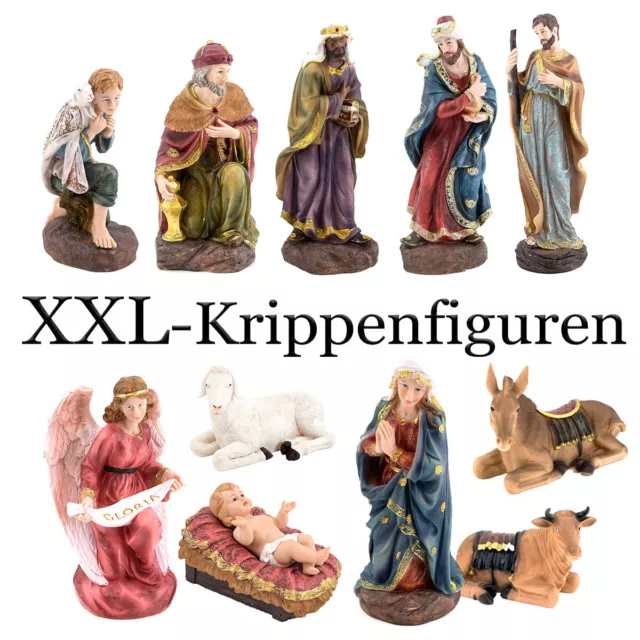 XXL 11er Set Krippenfigur, Krippe, große Weihnachtsfigur, hochwertige Ausführung