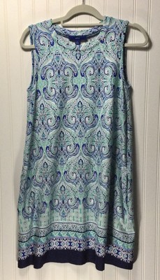APT.9 Womens Size S Floral Paisley Print Tank Dress Side Pockets