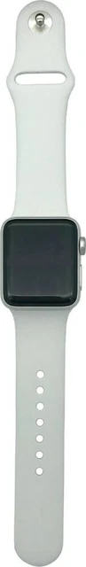 Apple Watch Series 3, 38mm Aluminium in Silber mit Sportarmband in Weiß, MTEY2ZD
