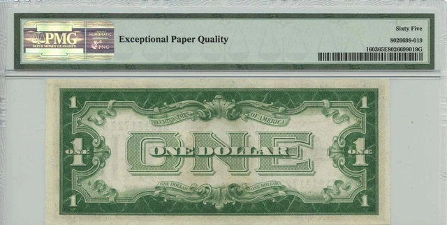 1928C $1 Silver Certificate Blue Seal FR#1603 PMG Gem 65 EPQ 2