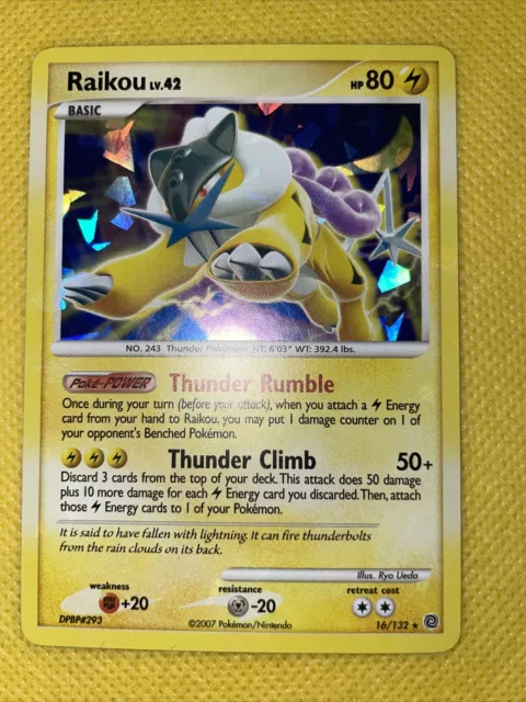 Pokemon Secret Wonders Rare Raikou #16 