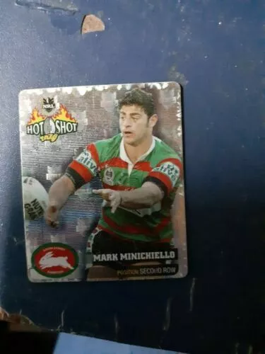 Hot Shot Tazo Rugby League Card Nrl sparkling 2006 Rare mark minichiello