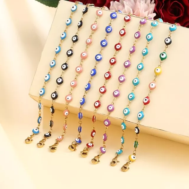 Turkish Hamsa Lucky Evil Eye Bracelet Bangle Elegant Women Party Jewellery Gift