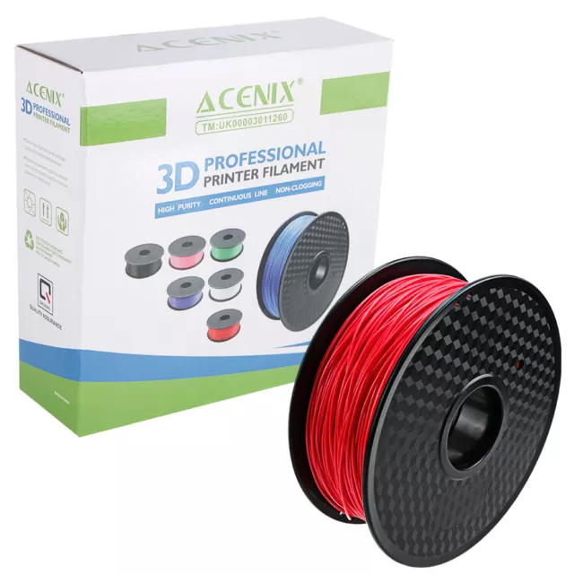 ACENIX® Red PLA 3D Printer Filament, 1kg Spool, 1.75 mm For 3D Printing, 3D Pens