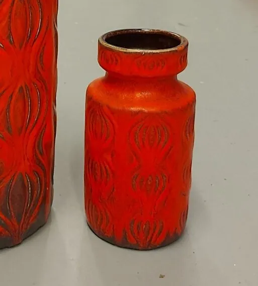 Vintage West German Pottery Vase "AMSTERDAM"  from Scheurich Burnt Orange  7"
