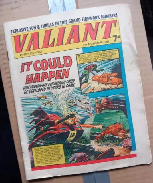 "Valiant " Comic 1966 Classic Vintage Uk Comic Best For Comic Strips!