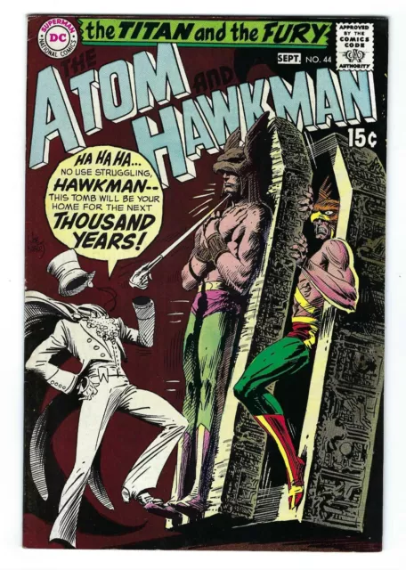 Atom and Hawkman 44 VF+ 8.5 Silver Age Kubert Art 1969