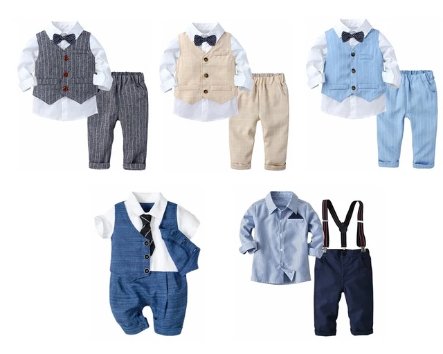 Abiti da gentiluomo bambini bambini bambini bambini tute pantaloni cravatta set smoking