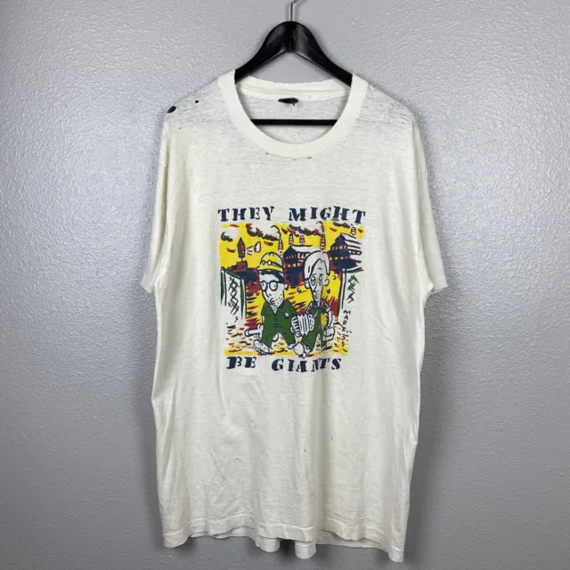 Vintage 90s They Might Be Giants Alternative Band Music Tour Graphic Shirt Sz XL