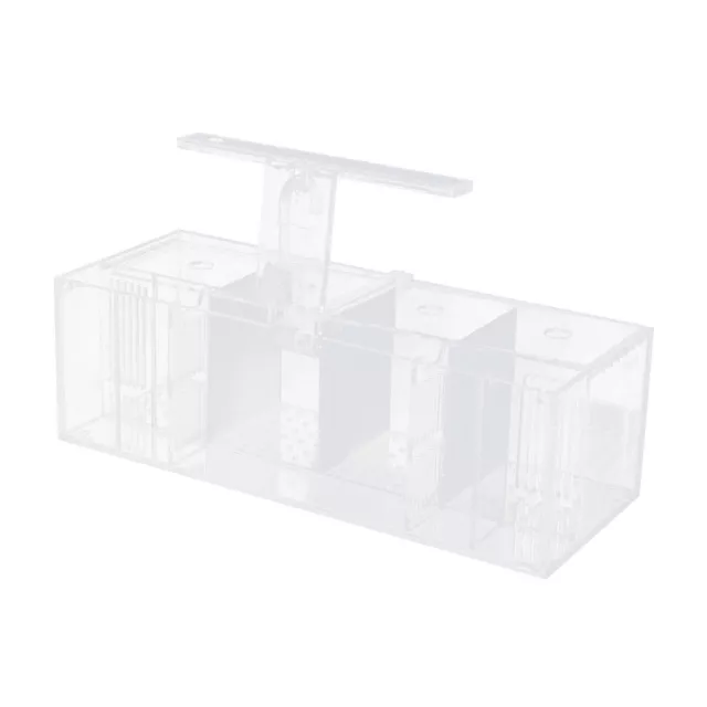 LED Light Aquarium Acrylic 4 Grids Betta Fish Tank Isolation Box with Pump US
