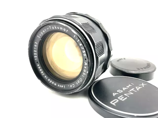 🍙RARE,  Exc , 8 Elements🍙 Pentax Super Takumar  50mm f1.4 Lens M42 from Japan