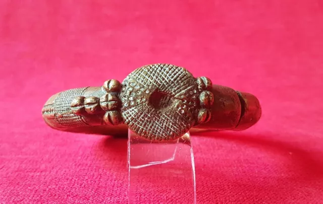 Bracelet Esclave en Bronze Ethnique cote d'ivoire Baoule Senoufo Afrique Manille