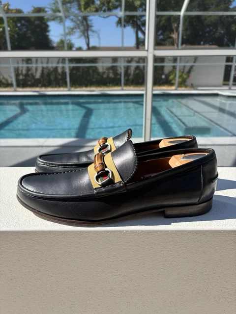 Gucci Men’s Genuine Crocodile Wislet Horsebit Loafers Amber/Honey Size 8 US NWT gucci crocodile mens shoes products for sale | eBay main image 3
