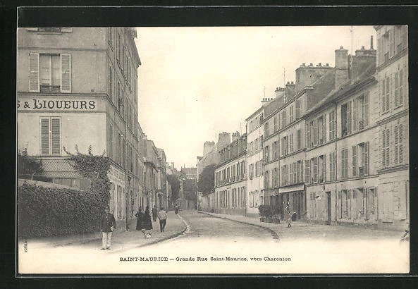 CPA Saint-Maurice, Grande Rue Saint-Maurice, vers Charenton