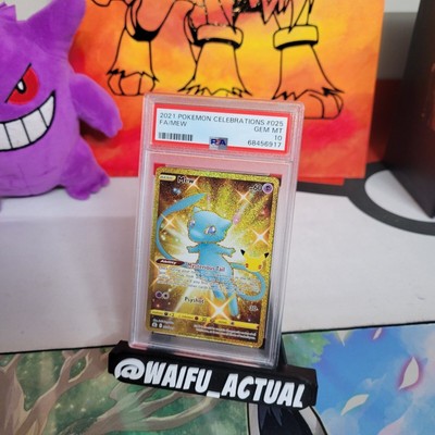 SHINY MEW 025/025 Gold Rare Full Art Pokemon Celebrations Card GEM MINT