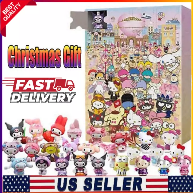 2024 HELLO KITTY Christmas Advent Calendar Kuromi Countdown 24 Days