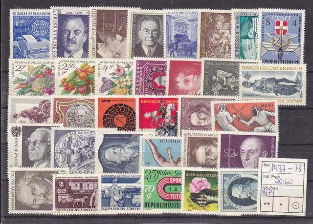 Österreich  Lot aus dem Jahr 1974  postfrisch siehe  Scan