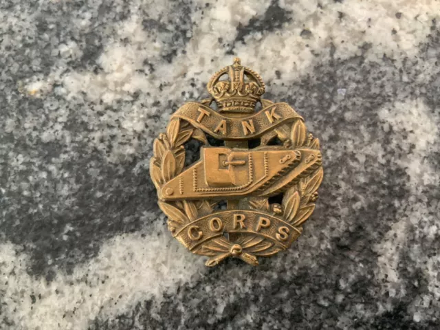 WW1 British Tank Corp Badge (J.R. Gaunt, London)