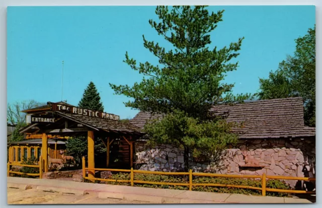 Exterior Rustic Manor Restaurant Cocktail Lounge Gurnee IL Chrome Postcard N1T