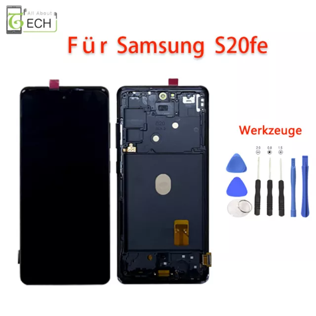 Für Samsung Galaxy S20FE G780F LCD (OLED) Display Rahmen Touch Screen