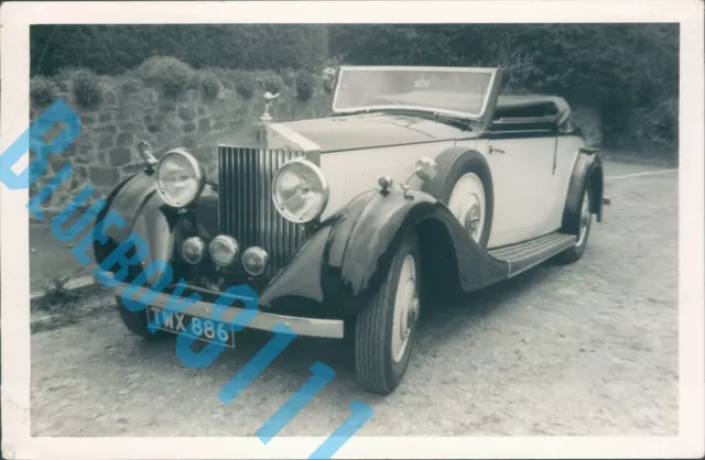 1930's Rolls Royce 20/25 Drophead Coupre1960's Dealers Stock Photo 5 x 3.5 inch