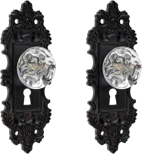 Set of 2 Vintage Cabinet Knob Dresser Drawer Pulls, Distressed Closet Handles wi