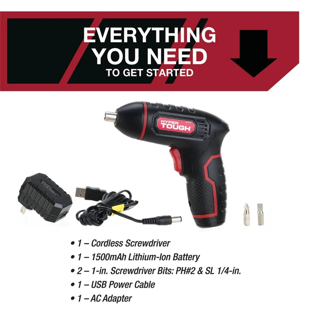 Hyper tough electric 2025 screwdriver