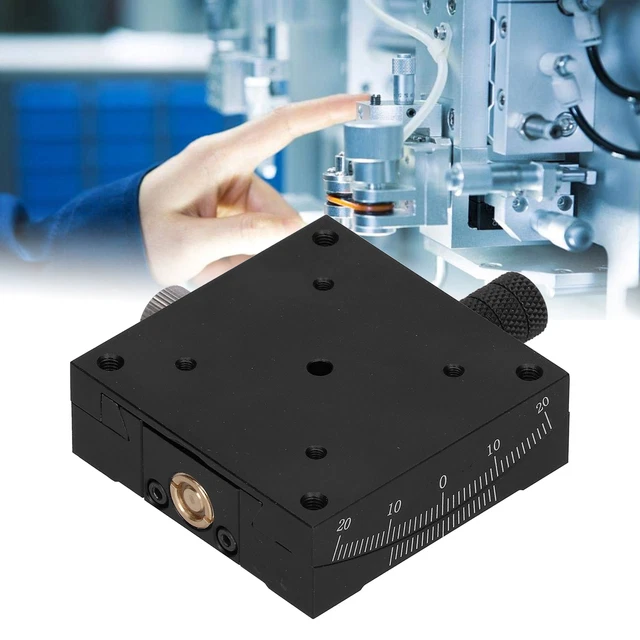 Linear Stage Goniometer Worm Dovetail Fine‑Tune Manual Platform 60x60mm