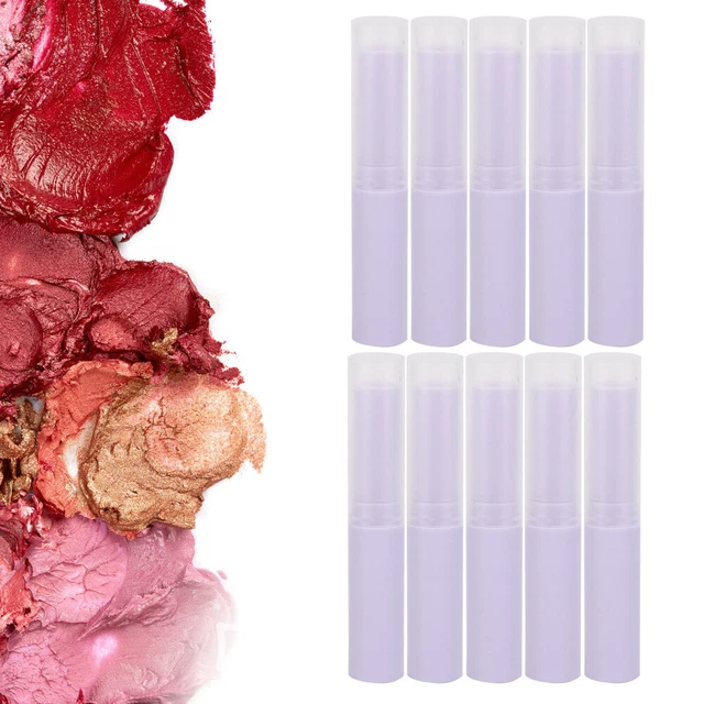 10pcs Empty Lip Balm Tube Lip Gloss Container Lipstick Making (Purple ) BT5