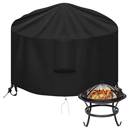 Fire Pit Cover Round, Fits for 30 inch Outdoor Gas Fire Bowl, Durable 600D
