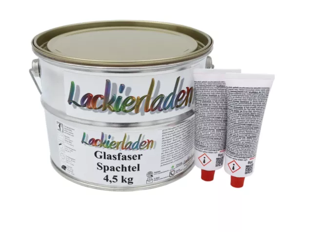 Glasfaserspachtel inkl. Härter 4,5 kg | Faserspachtel Spachtelmasse Spachtel 4,5 2